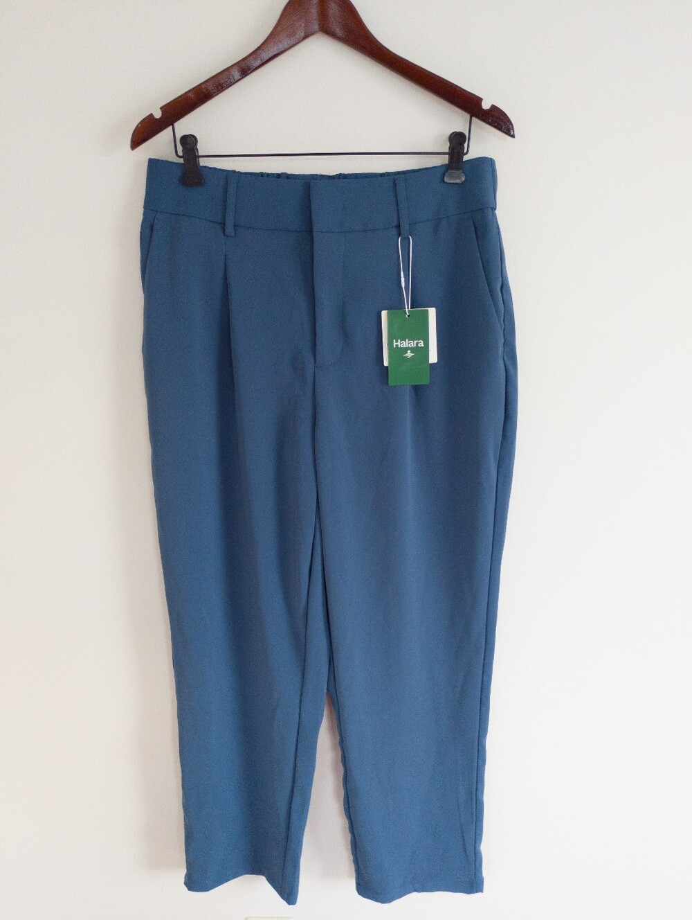 Halara Flex High Waisted Pocket Work Tapered Pants Blue L Reg NWT